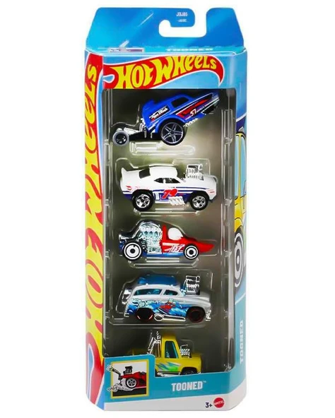 Hot Wheels Beşli Araba Seti Tooned JBJ85 ürün görseli 1