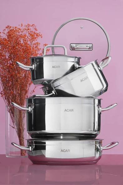 Acar Karat 8 Prç Merkür Tencere Seti 017158/1 ürün görseli