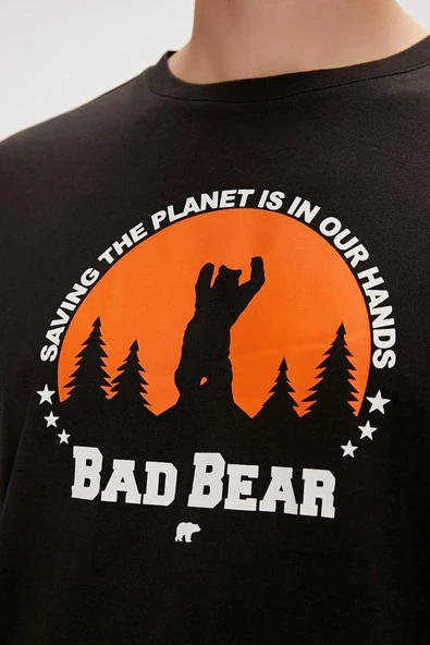Bad Bear Re-Planet 24.01.07.049S Siyah Erkek Tişört - 2