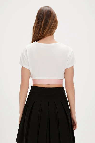 Bad Bear Della 24.03.07.005B Beyaz Kadın Tişört - 5