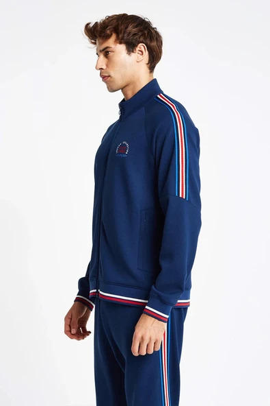 Lescon 24NTEV001124-ALC Açık Lacivert Erkek Fermuarlı Sweatshirt - 3