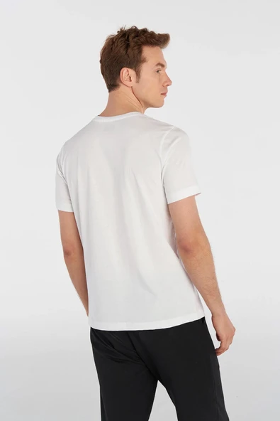 hummel Elemental Logo Cotton Tee Beyaz Erkek T-Shirt - 3