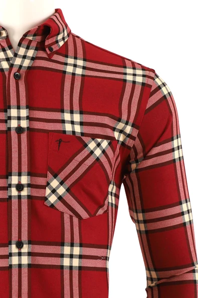 Kareli Regular fit Erkek Oduncu Gömleği - Resim 6