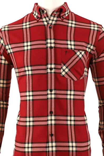 Kareli Regular fit Erkek Oduncu Gömleği - Resim 4