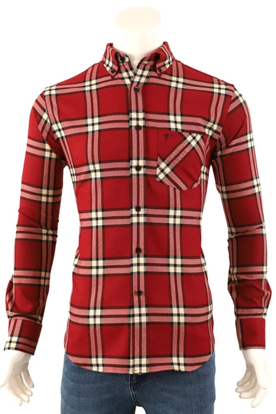 Kareli Regular fit Erkek Oduncu Gömleği - Resim 3