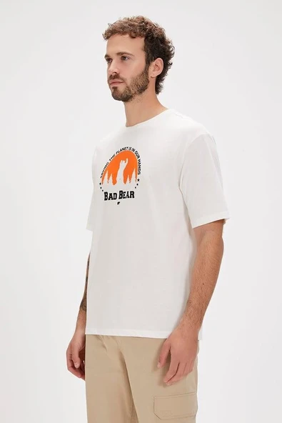 Bad Bear Re-Planet 24.01.07.049B Beyaz Erkek Tişört - 4