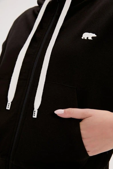 Bad Bear Kelly 24.03.12.002S Siyah Full-Zip Sweatshirt - 3