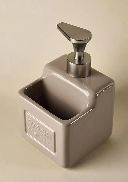 Ashton Taupe Porselen Sıvı Sabunluk 500 ml - Resim 5