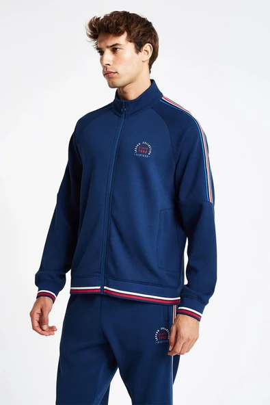 Lescon 24NTEV001124-ALC Açık Lacivert Erkek Fermuarlı Sweatshirt