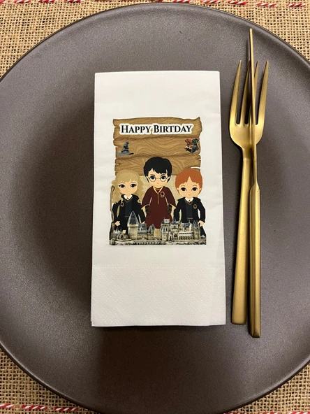 Harry Potter Baskılı Parti Peçetesi Beyaz 16 Adet ürün görseli