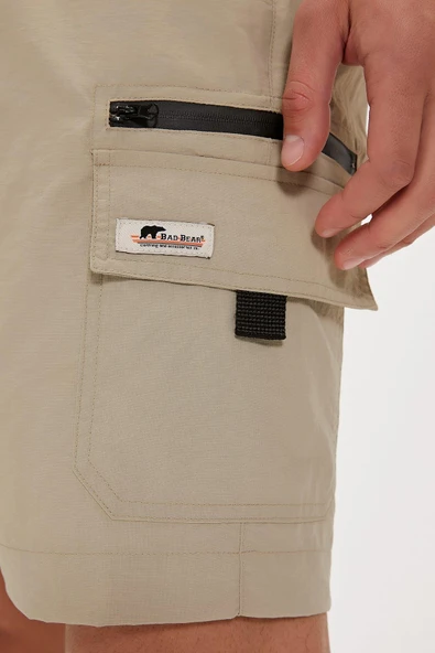 Bad Bear 24.01.18.008BJ Bej Erkek Kargo Şort - 6