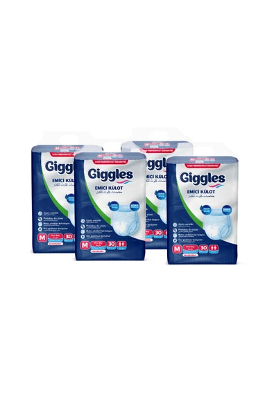 Giggles  Yetişkin Emici Külot Bez Medium Beden 30'lu 4 Paket 120 Adet - Resim 2