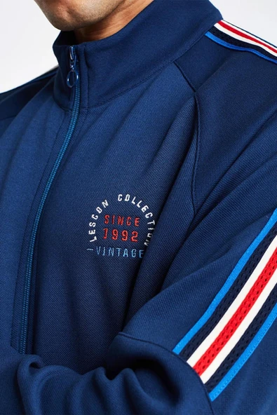 Lescon 24NTEV001124-ALC Açık Lacivert Erkek Fermuarlı Sweatshirt - 6