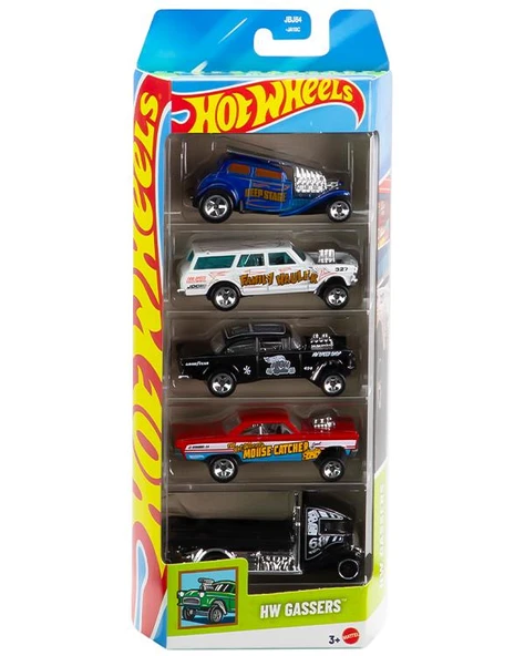 Hot Wheels Beşli Araba Seti Hw Gassers JBJ84 ürün görseli 1