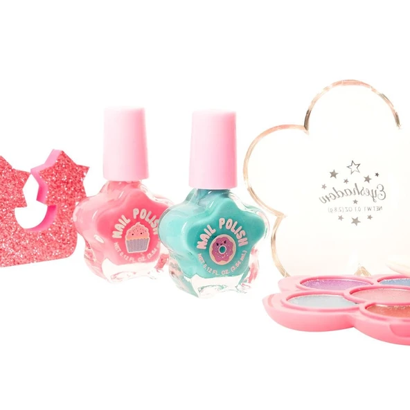 Mega Hot Focus Sparkle Taşınabilir Işıltılı Tırnak ve Makyaj Seti - Resim 4