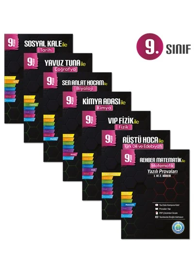 9. Sınıf Yazılı Provaları Seti - 7 Kitap 1 ve 2. Dönem + Sosis Kalem Kutusu - Resim 2
