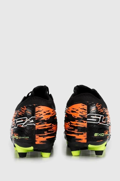 Joma Supercopa 2301 SUPS2301FG Black Coral Fırm Ground Siyah/Turuncu Erkek Krampon - Resim 4