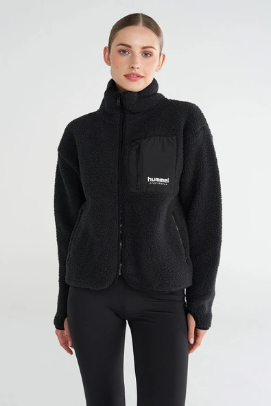hummel Arun Sherpa Zip Jacket Siyah Kadın Fermuarlı Ceket