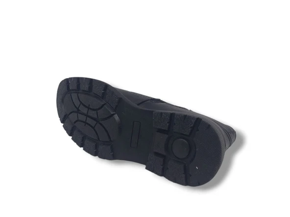 Modesa 223 Erkek Siyah Hakiki Deri Fermuarlı Bot - Resim 5