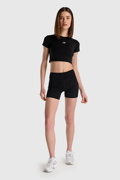 New Balance Lifestyle WNS1534-BK Siyah Kadın Tayt Şort - 5