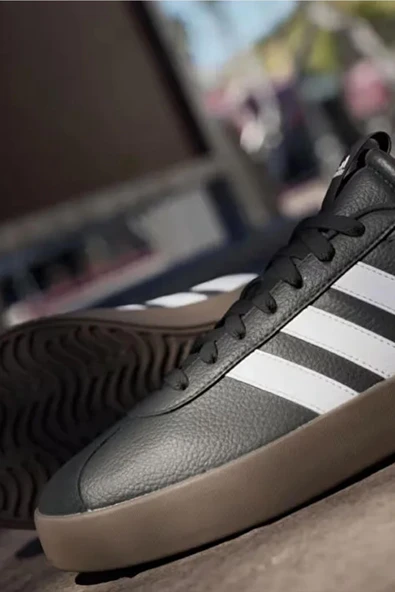 adidas VL Court 3.0 ID6286 Siyah Erkek Sneaker Ayakkabı - 4