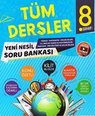 Evrensel 8.Sınıf Tüm Dersler Yei Nesil Soru Bankası - Video Çözümlü ürün görseli 1