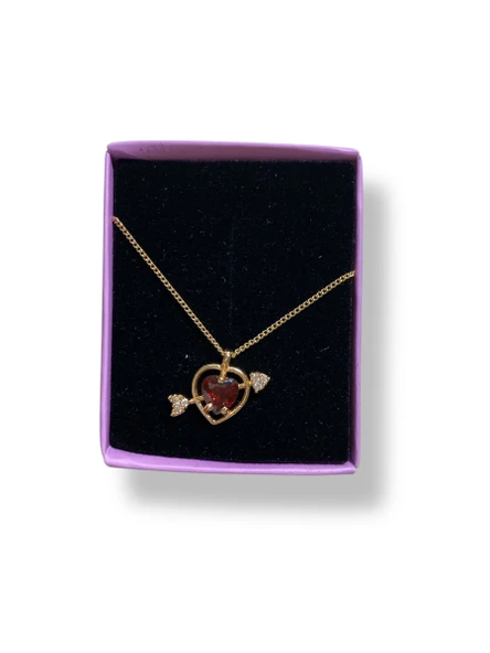 Kırmızı Kalp Kolye İçerikli Romantik Hediye Kutusu - Sevgiliye / Kadın Arkadaşa Özel Doğum Günü Seti - Resim 4