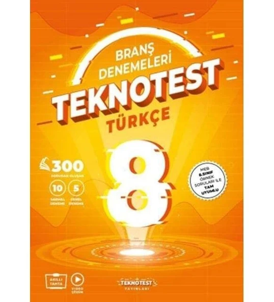 8. Sınıf Türkçe Branş Denemeleri Teknotest Yayınevi ürün görseli