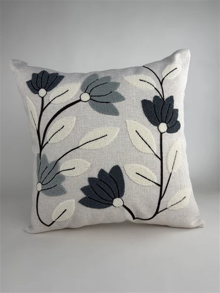 Makine Nakışlı Punch Desenli Kırlent Kılıfı PUN07– 43x43 cm ürün görseli