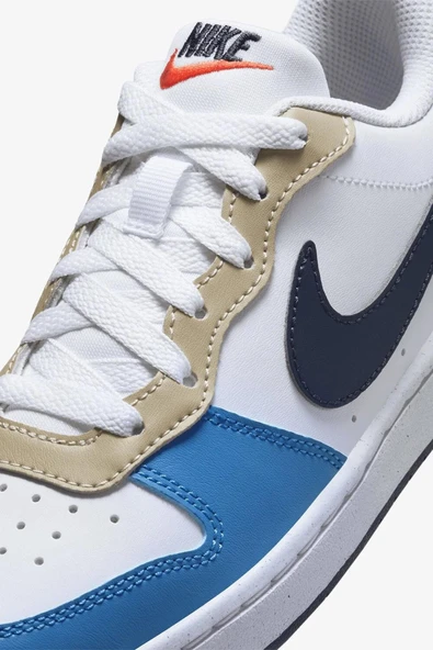 Nike Court Borough Low Recraft (GS) DV5456-124 Beyaz Kadın Spor Ayakkabı - Resim 7