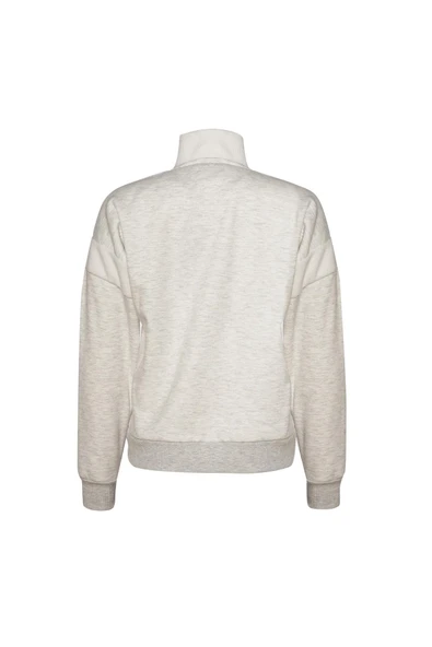 hummel Adur Zip Neck Sweatshirt Gri Kadın Fermuarlı Sweatshirt - 6