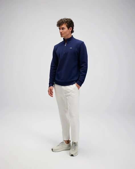 Ellesse EM603-NV Erkek Yarım Fermuarlı Lacivert Sweat ürün görseli 1