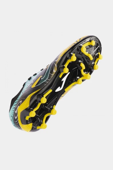 Joma Evolution 2401 EVOW2401FG Siyah & Sarı & Turkuaz Erkek Futbol Krampon - 5
