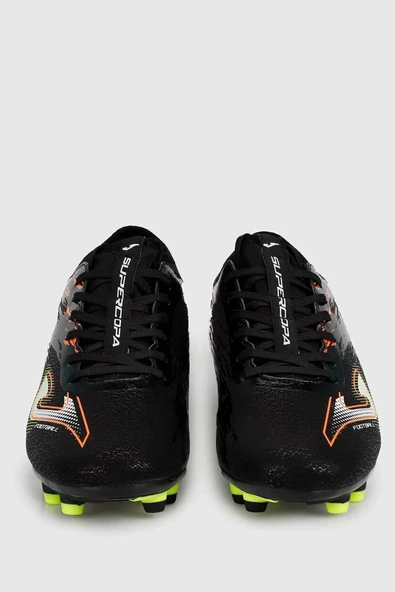 Joma Supercopa 2301 SUPS2301FG Black Coral Fırm Ground Siyah/Turuncu Erkek Krampon - Resim 3