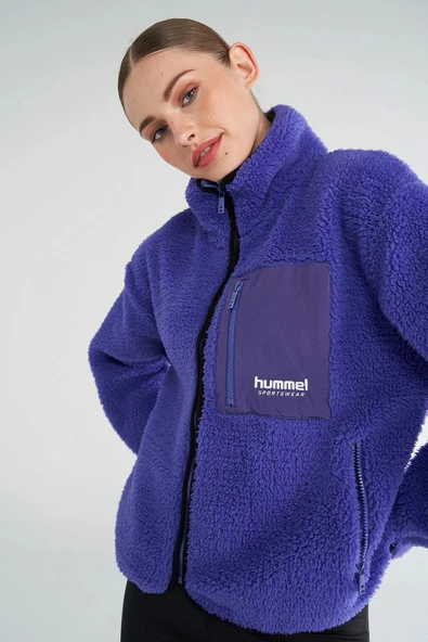 hummel Arun Sherpa Zip Jacket Mor Kadın Fermuarlı Ceket - 3