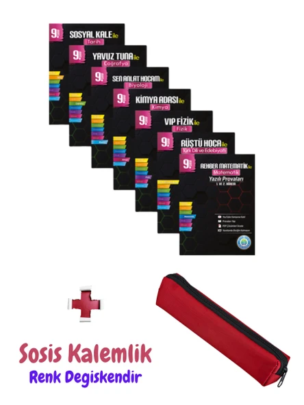 9. Sınıf Yazılı Provaları Seti - 7 Kitap 1 ve 2. Dönem + Sosis Kalem Kutusu ürün görseli