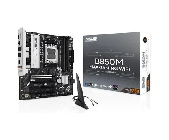Asus B850m Max Gamıng Wıfı6 Ddr5 Hdmı-dp Typec Pcıe 5.0 Am5 Matx - Resim 2