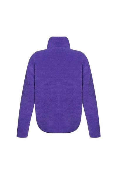 hummel Arun Sherpa Zip Jacket Mor Kadın Fermuarlı Ceket - 7