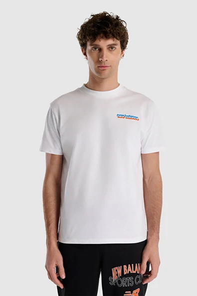 New Balance Lifestyle MNT1533-WT Beyaz Erkek Tişört - 2