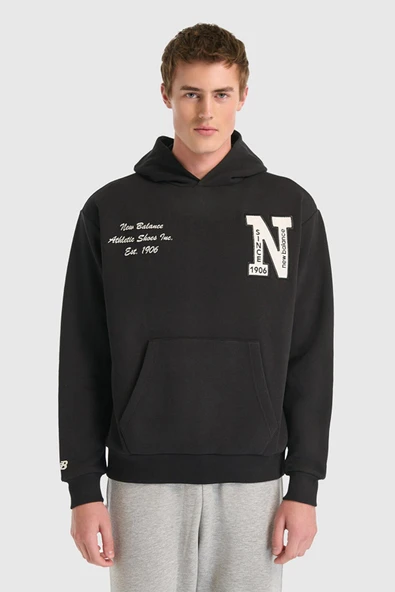 New Balance Lifestyle Hoodie UNH3534-BK Siyah Unisex Hoodie