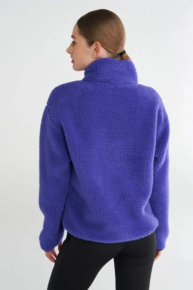 hummel Arun Sherpa Zip Jacket Mor Kadın Fermuarlı Ceket - 2