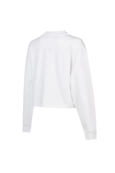 New Balance Lifestyle WNC1502-WT Beyaz Kadın Sweatshirt - 2