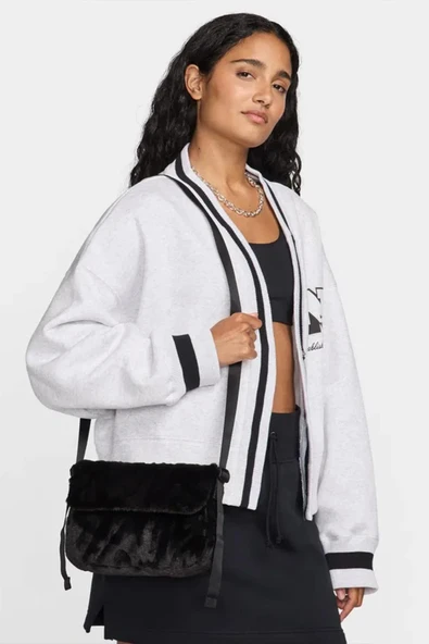 Nike Sportswear FZ1326-010 Siyah Suni Kürk Çapraz Çanta - 7