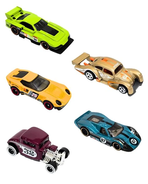 Hot Wheels Beşli Araba Seti Hw Retro Racers JBJ86 - Resim 2