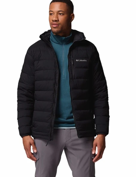 Columbia Drift Peak™ Stretch Down Hooded Jacket Siyah Erkek Outdoor Mont WE1852-010 - Resim 4