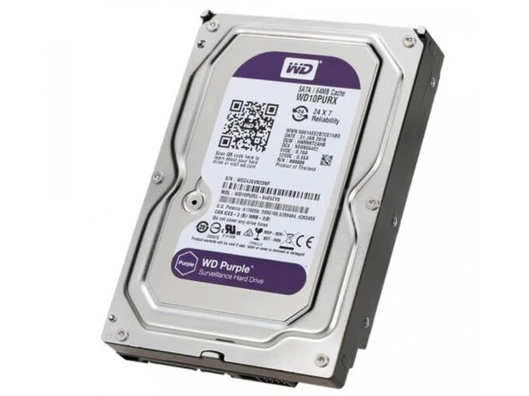 1 TB WD Purple 3.5 64MB 5400Rpm Sata3 (WD10PURZ) 7/24 Güvenlik Disk ürün görseli