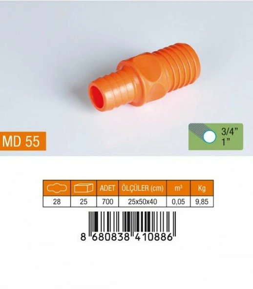 MEDALYAN MD 55 1''-3/4'' Redüksiyon ürün görseli