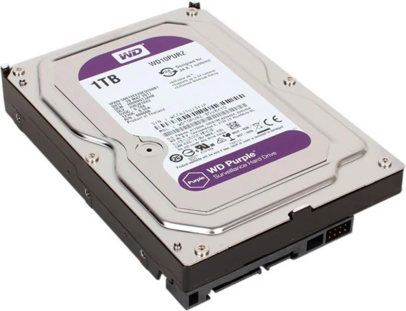 1 TB WD Purple 3.5 64MB 5400Rpm Sata3 (WD10PURZ) 7/24 Güvenlik Disk - Resim 2