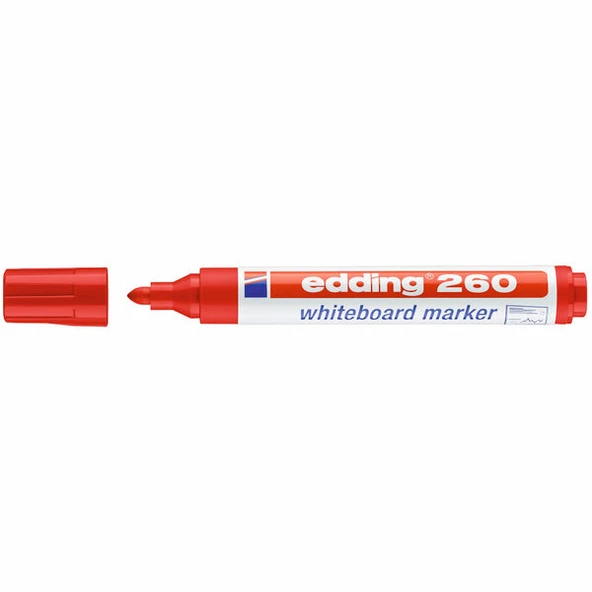 EDDİNG ED26002 260 Kırmızı Yazı Tahtası Kalemi ürün görseli 1
