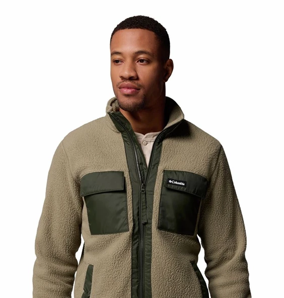 Columbia Juniper Peak™ Full Zip Fleece Yeşil Erkek Outdoor Polar XE6508 - Resim 5